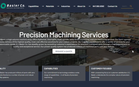 E.J. Basler Co. website before