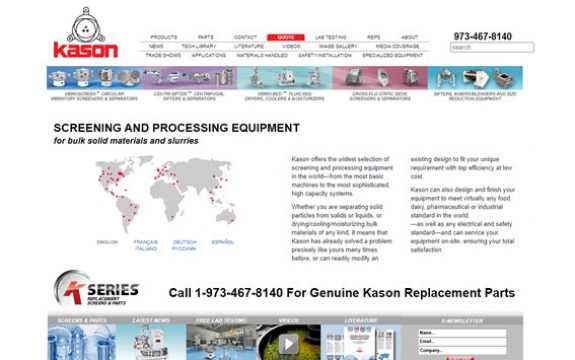 Kason Corp. website after
