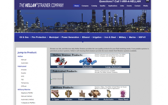 Hellan Strainer website after