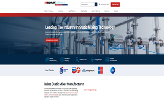 Komax website before