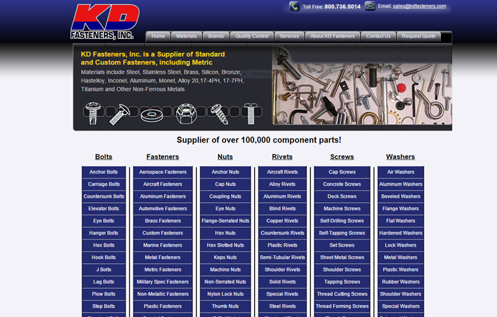 KD Fasteners - Before Redesign