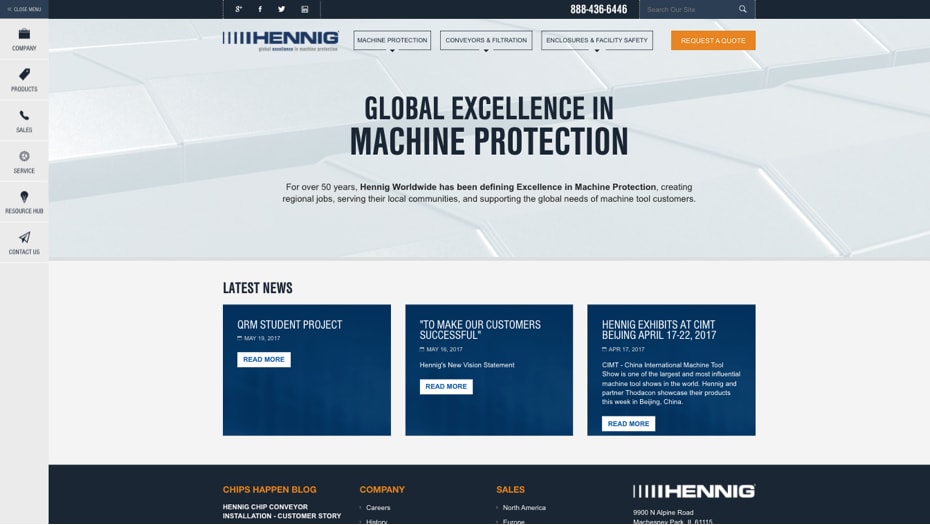 Hennig, Inc. After TopSpot Redesign