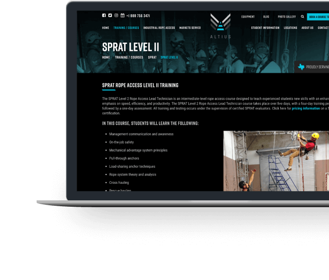 award winning services website design
