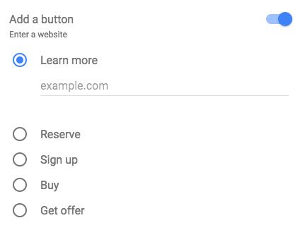 Google Post CTA's